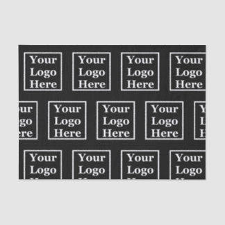 Your Logo Here Black and White Tissue Paper