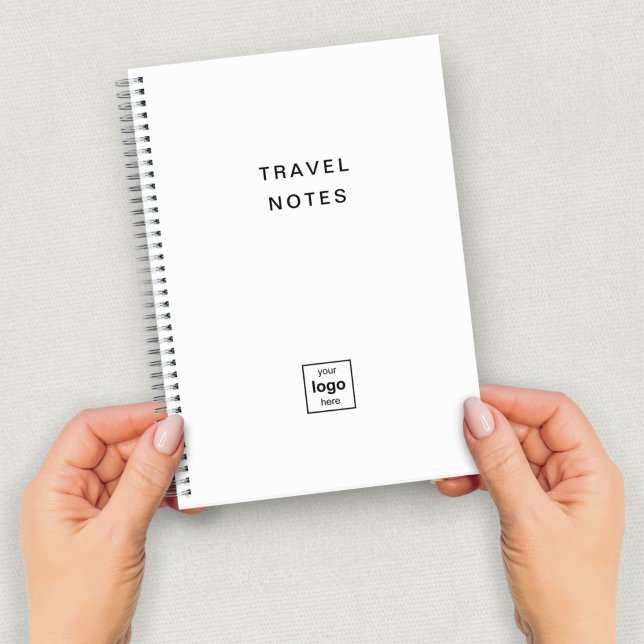 Your Logo Here Black And White Travel  Notebook (Your Logo Here Black And White Travel Notebook)