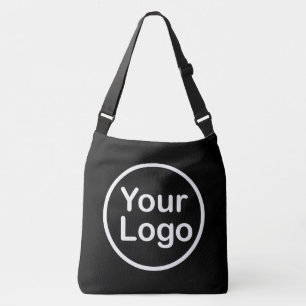 Your Logo Here   Black Crossbody Bag