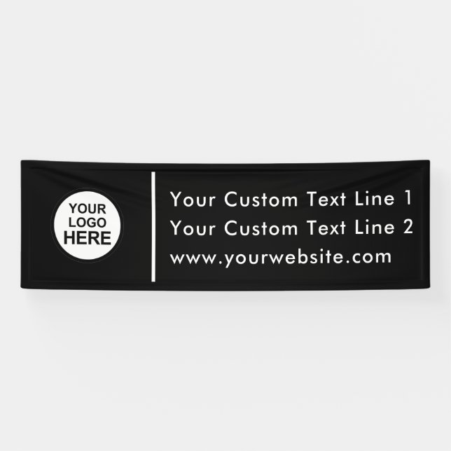 Your Logo Here - Black or white Colour Banner (Horizontal)