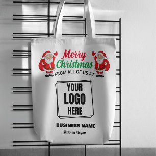 Your Logo Here Branded Promotional Christmas Gift Tote Bag