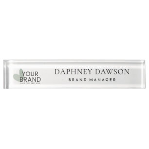 Your Logo Here Business Company Branded Nameplate
