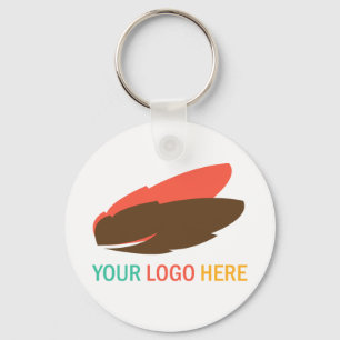 Your logo here business promotional flair giveaway key ring