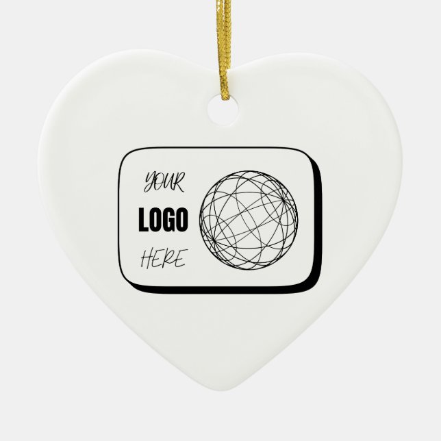 Your Logo Here Ceramic Tree Decoration (Front)