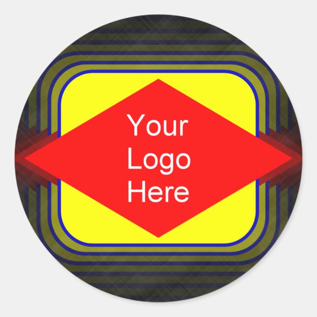 Your Logo Here Classic Round Sticker (Front)