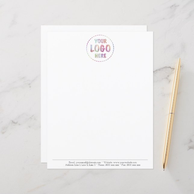 Your Logo Here Company Promotional Letterhead (Front/Back In Situ)