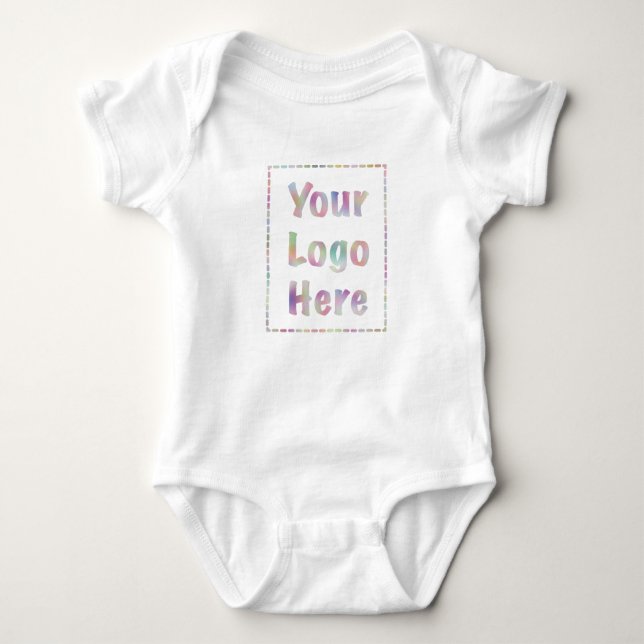 Your Logo Here Company Uniform Promotional Baby Bodysuit (Front)