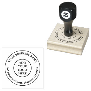 Your Logo Here Corporate Business Return Address Rubber Stamp