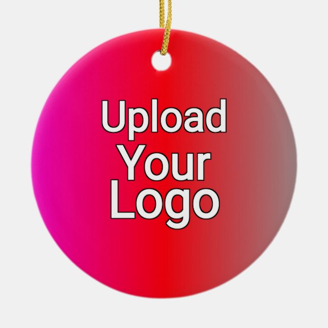 Your Logo Here – Custom Business Ceramic Tree Decoration (Front)