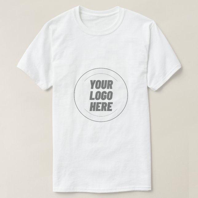 Your Logo Here Custom T-shirt For Men (Design Front)