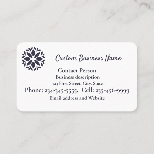 Your Logo Here Customise or Medallion Business Card (Front)