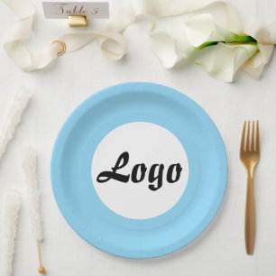 YOUR LOGO HERE CUSTOMIZED NAME AND TEXT  PAPER PLATE