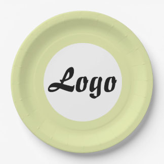 YOUR LOGO HERE CUSTOMIZED NAME AND TEXT PAPER PLATE