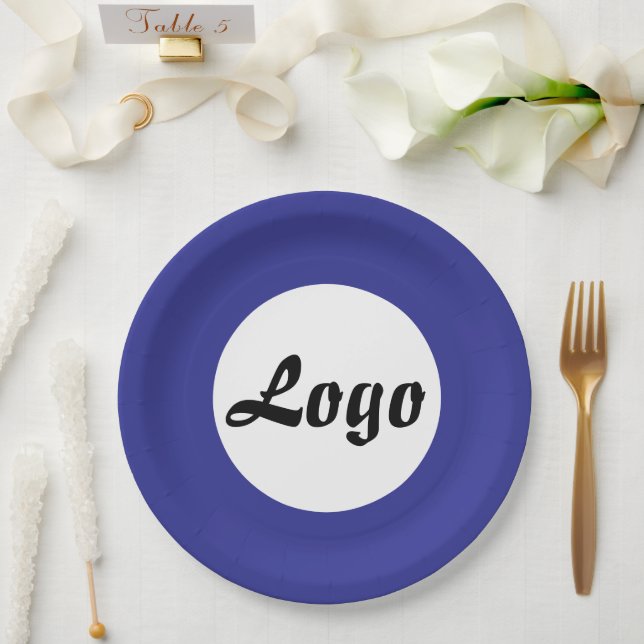 YOUR LOGO HERE CUSTOMIZED NAME AND TEXT  PAPER PLATE (Wedding)
