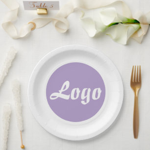 YOUR LOGO HERE CUSTOMIZED NAME AND TEXT  PAPER PLATE