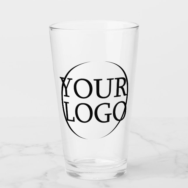 Your Logo Here Cute Funny Create Your Own Design  Glass (Front)