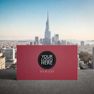 Your Logo Here Dark Red Business Card