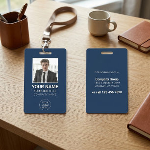 Your Logo Here Employee Photo Corporate Name Tags ID Badge