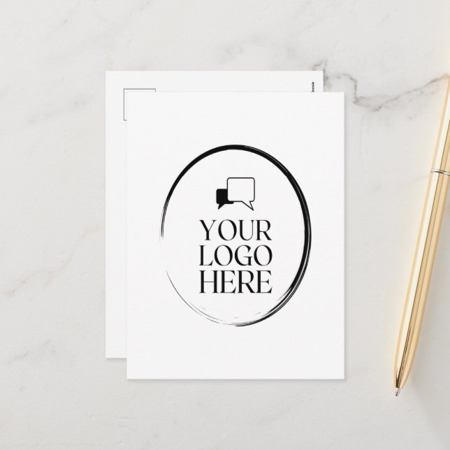 Your Logo Here Holiday Postcard (Front/Back In Situ)