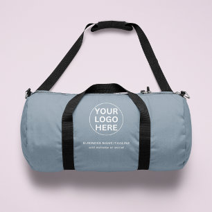 Your Logo Here l Dusty Blue Professional Branded Duffle Bag