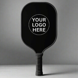 Your Logo Here l Professional Black & White Brand Pickleball Paddle