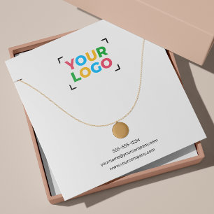Your Logo Here Minimalist Necklace Display Card