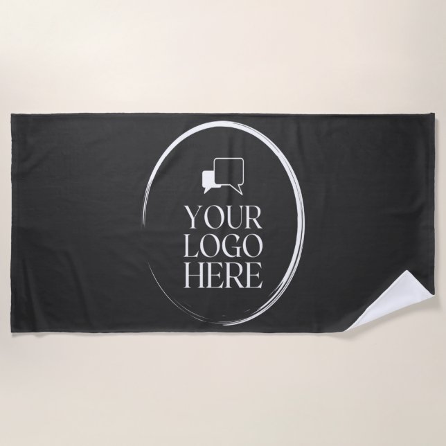 Your Logo Here Modern Beach Towel (Front)