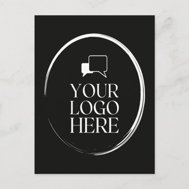 Your Logo Here Modern Invitation Postcard (Front)