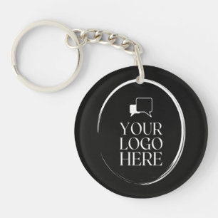 Your Logo Here Modern Key Ring