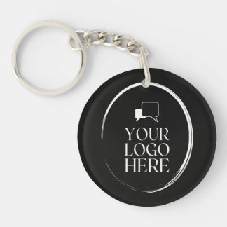 Your Logo Here Modern  Key Ring