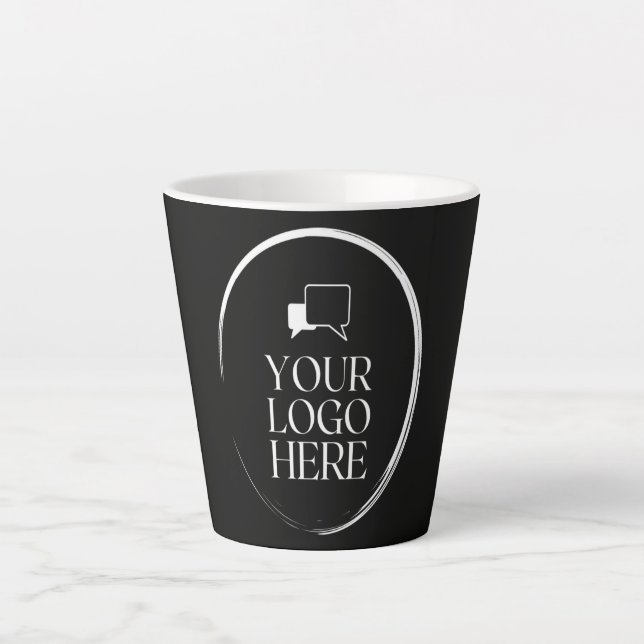 Your Logo Here Modern Latte Mug (Front)
