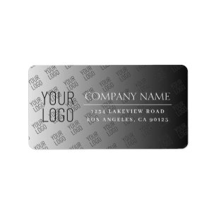 Your Logo Here Modern Ombre White & Editable Colou Label