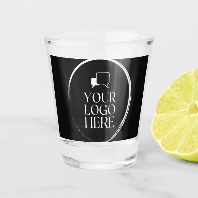 Your Logo Here Modern Shot Glass (Front)