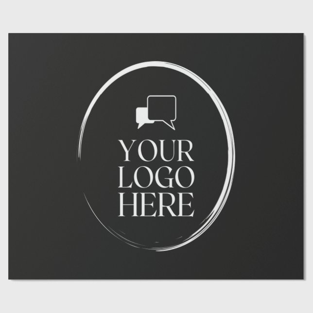Your Logo Here Modern Wrapping Paper (Flat)