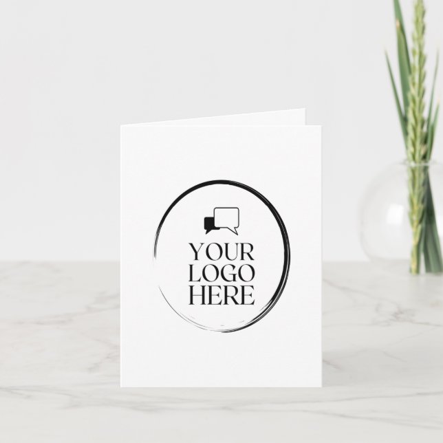 Your Logo Here Note Card (Front)
