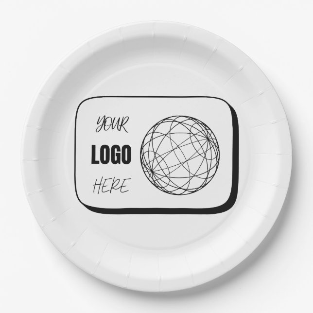 Your Logo Here Paper Plate (Front)