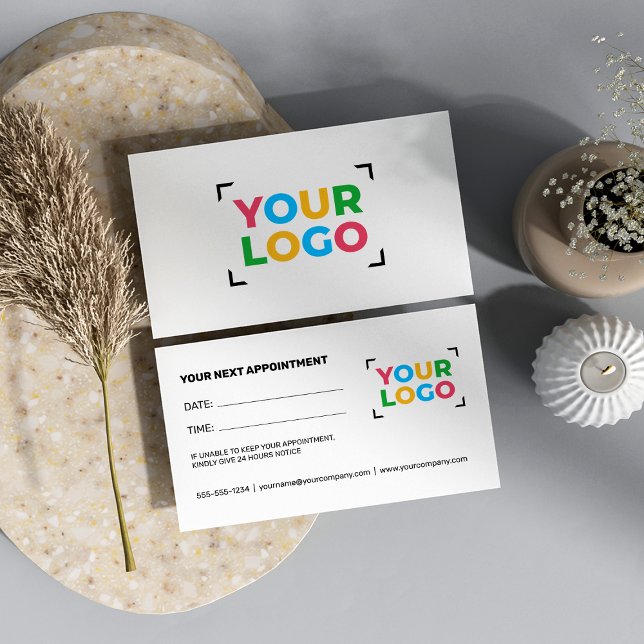 Your Logo Here Professional Business Appointment Card (Creator Uploaded)