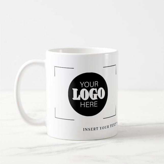 Your logo here promotional custom text coffee mug (Left)
