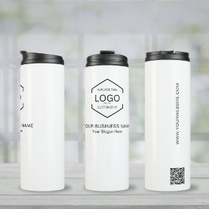 Your Logo Here Promotional QR Code Business Thermal Tumbler