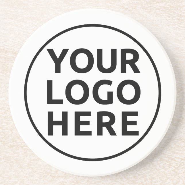 Your Logo Here Promotional Sandstone Coasters (Front)