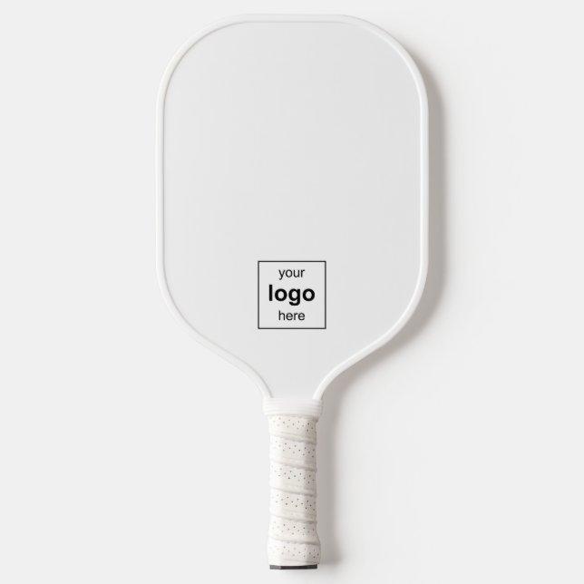 Your Logo Here Promotional White Pickleball Paddle (Front)