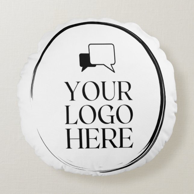 Your Logo Here Round Cushion (Front)