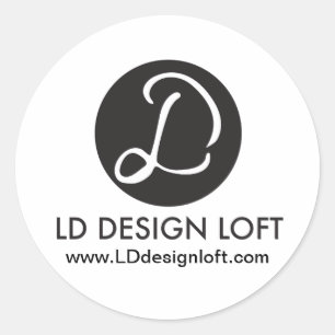Your Logo Here, Simple, Customisable Classic Round Sticker