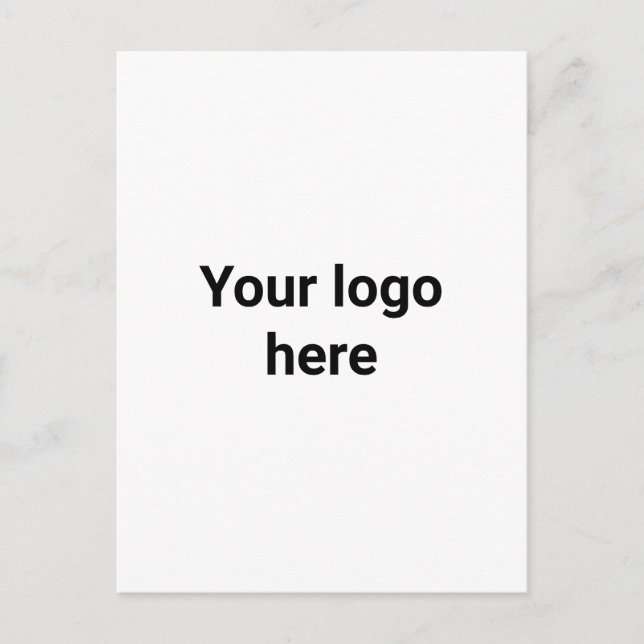 your logo here simple minimal  classic  postcard (Front)
