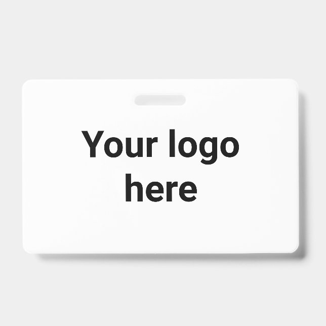 your logo here simple minimal  classic round  ID badge (Front)