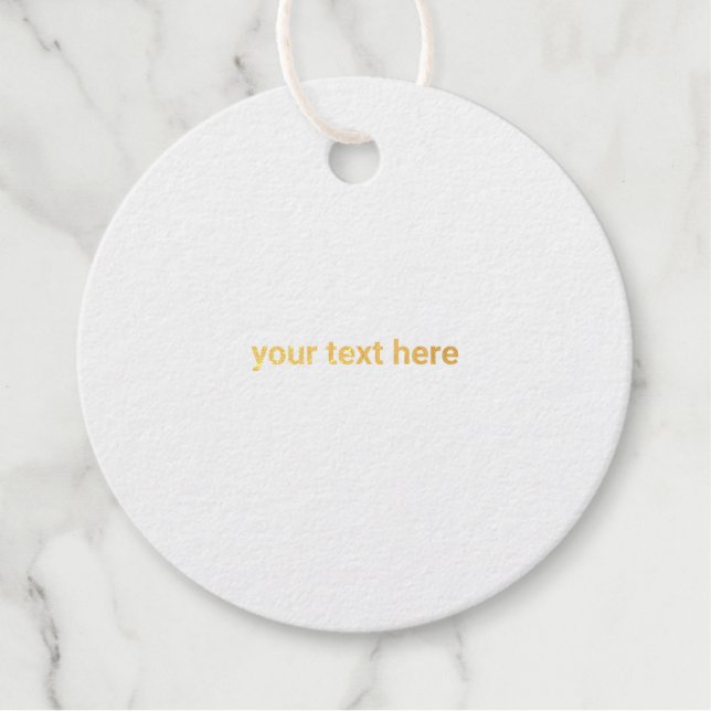 your logo here simple minimal gift tag (Front)