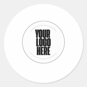 Your Logo Here Tableware > Paper Cups Classic Round Sticker