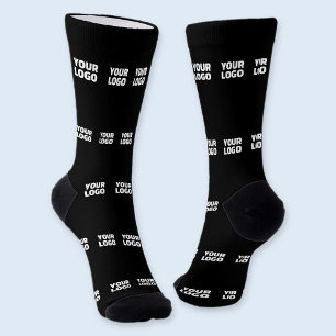 Your Logo Horizontally Tiled Stripe Pattern Socks