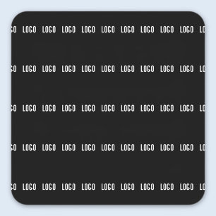 Your Logo Horizontally Tiled Stripe Pattern Square Sticker