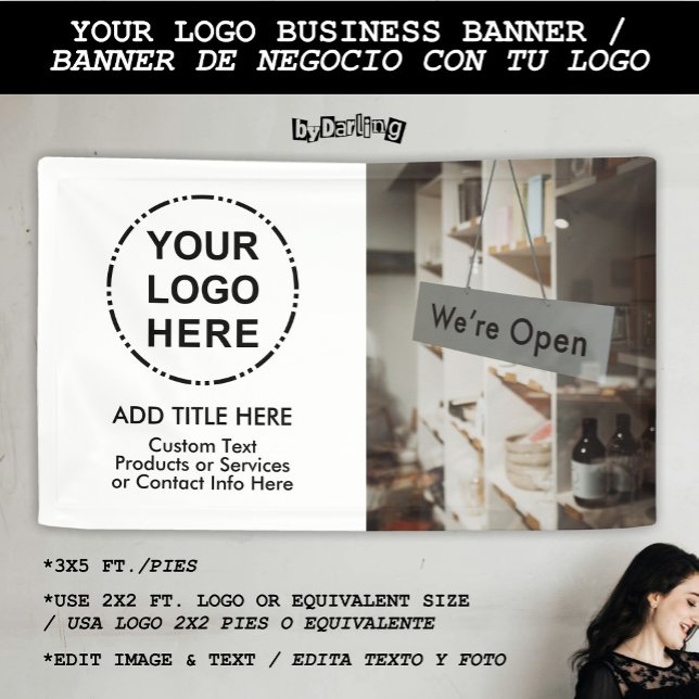 Your Logo & Image Minimalist Modern Business Banner (Your Logo & Image Banner - Photos (Unsplash): Brooke Cagle (Background) Samuel Regan-Asante (Sign))